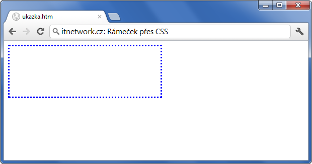 Ukázka ostylovaného rámečku přes CSS - Rámeček - CSS vlastnosti