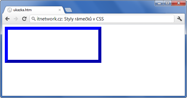 Ukázka rámečku outset přes CSS - Rámeček - CSS vlastnosti