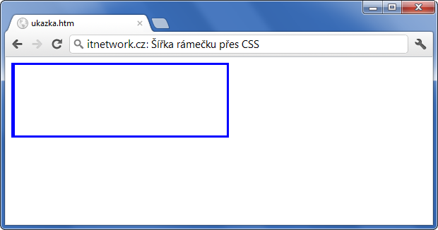 Ukázka šířky levého rámečku přes CSS - Rámeček - CSS vlastnosti