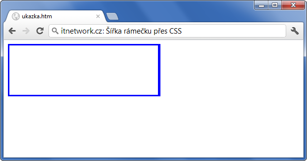 Ukázka šířky pravého rámečku přes CSS - Rámeček - CSS vlastnosti