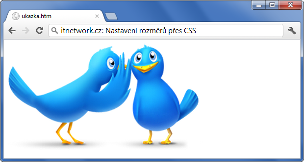 Ukázka ostylování velikosti obrázku v CSS - Pozicování a velikost - CSS vlastnosti