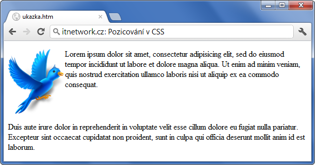 Ukázka zastavení obtékání v CSS - Pozicování a velikost - CSS vlastnosti