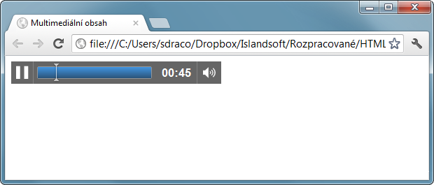 Ukazka HTML 5 tagu audio - Multimédia - Český HTML 5 manuál