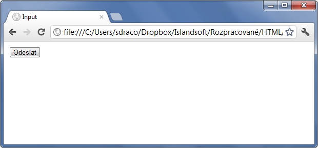 Ukázka formulářového pole input typu submit - Formuláře - Český HTML 5 manuál