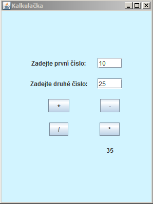Kalkulačka v Javě - Webové stránky krok za krokem