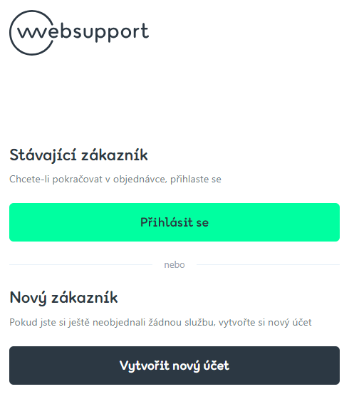 Registrace - Webové stránky krok za krokem