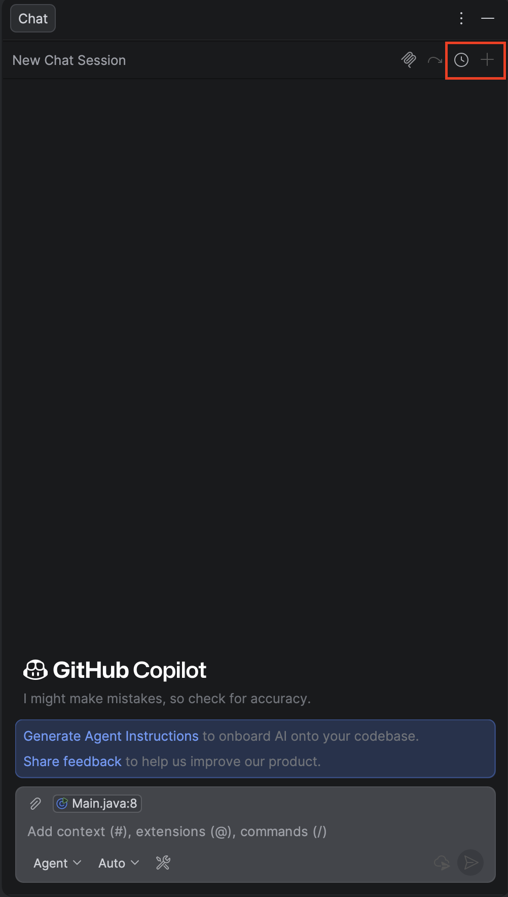 Historie v GitHub Copilot - Základní konstrukce jazyka Java