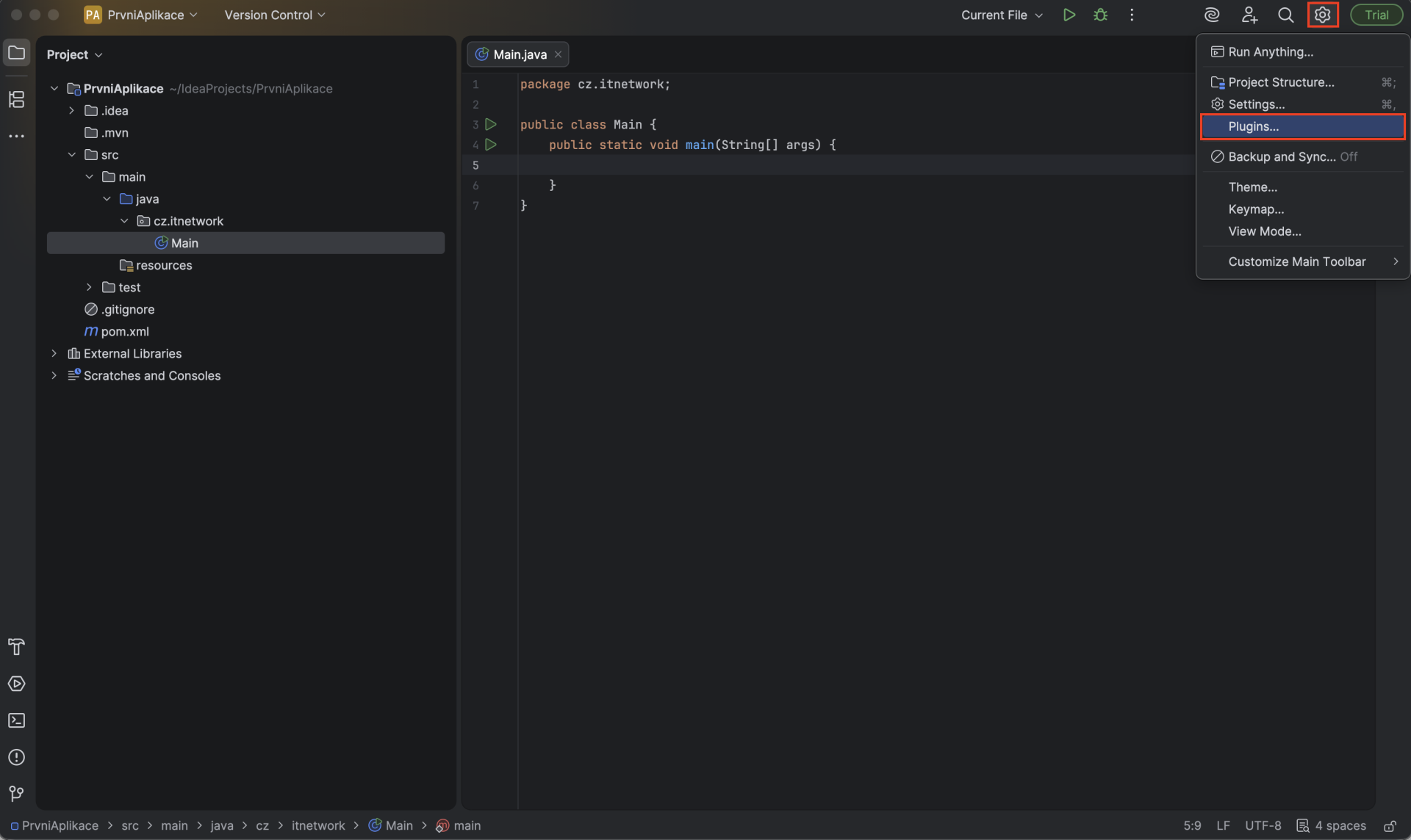Instalace pluginu v IntelliJ IDEA. - Základní konstrukce jazyka Java