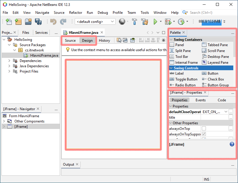 Formulářové aplikace v NetBeans za použití Java Swing - Základy Java Swing