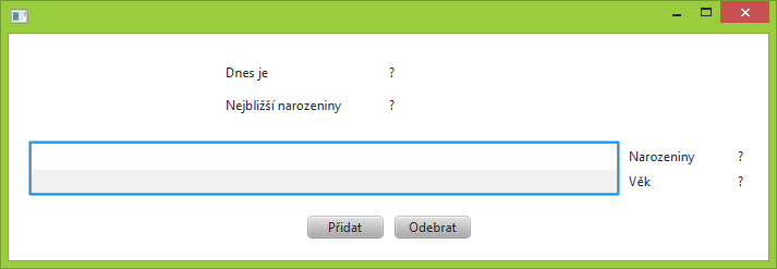 Tvorba formuláře JavaFX aplikace - Java FX - Okenní aplikace