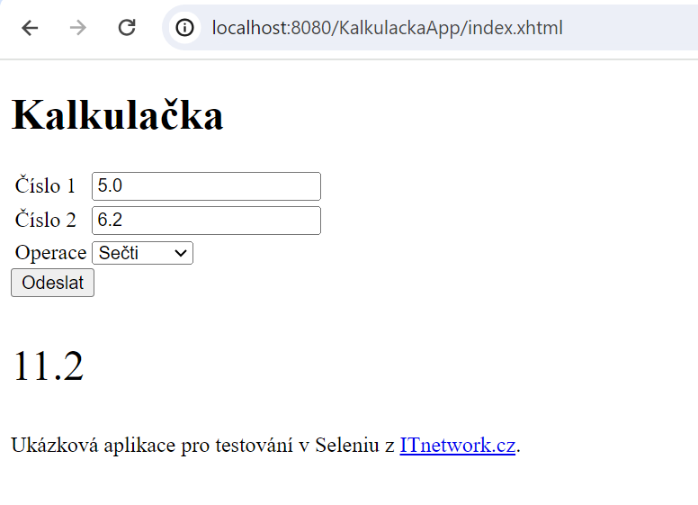 Hotová webová kalkulačka v Javě Enterprise - Testování v Javě