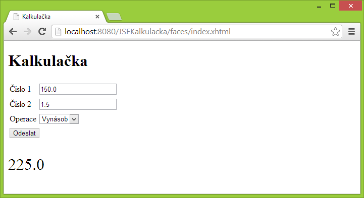 Kalkulačka v Java JSF - Online kurzy programování v Javě - Největší český e-learning