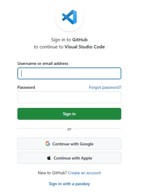 Přihlášení do GitHub Copilota v prohlížeči. - Základní konstrukce jazyka JavaScript