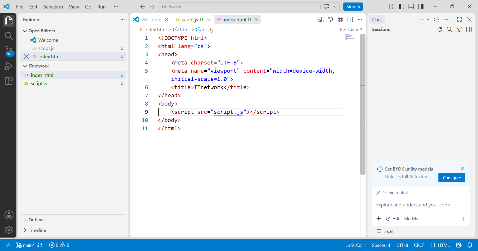 Základní konstrukce jazyka JavaScript