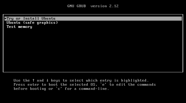 Výběr spuštění Ubuntu - Základy Linuxu