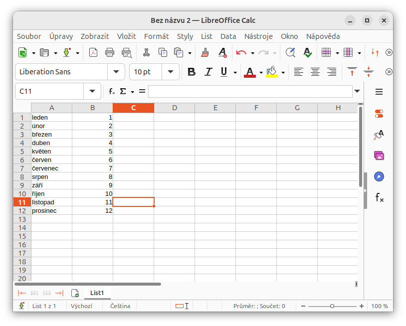 LibreOffice Calc - Základy Linuxu