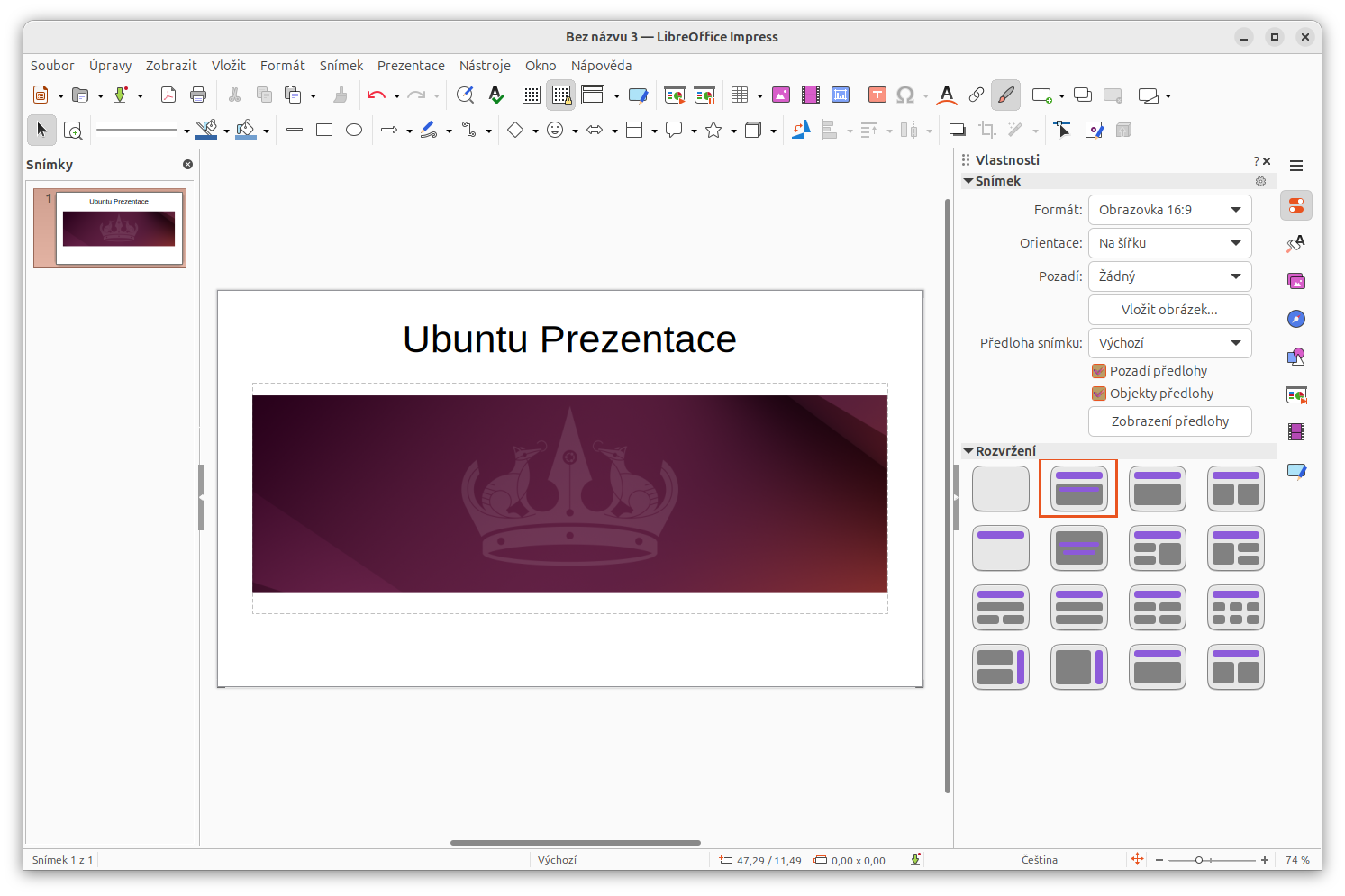 LibreOffice Impress - Základy Linuxu