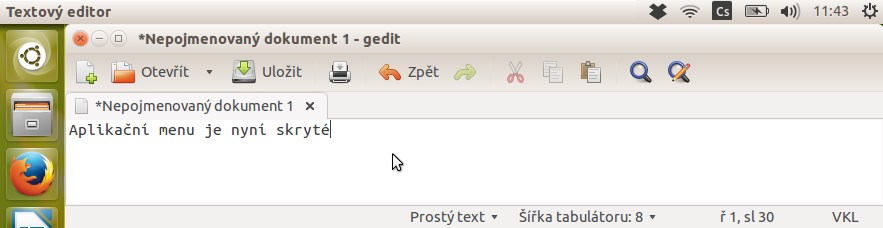 Aplikační menu v Linuxu Ubuntu - Základy Linuxu