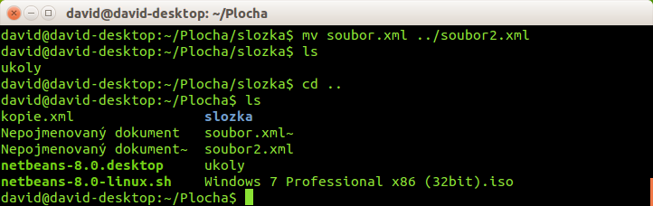 Příkaz mv pro přesun souborů a složek v Bashi - Základy Linuxu
