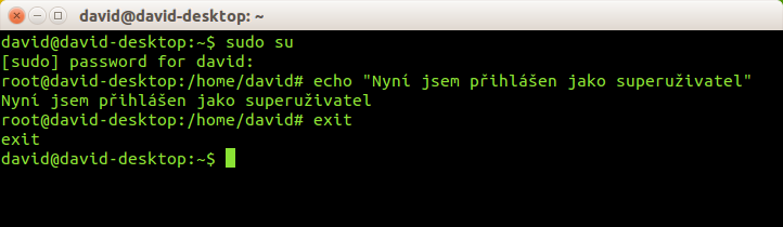 Získání práv superuživatele v Bashi pomocí příkazu su - Základy Linuxu