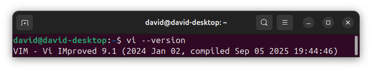 Zjištění verze vi - Základy Linuxu