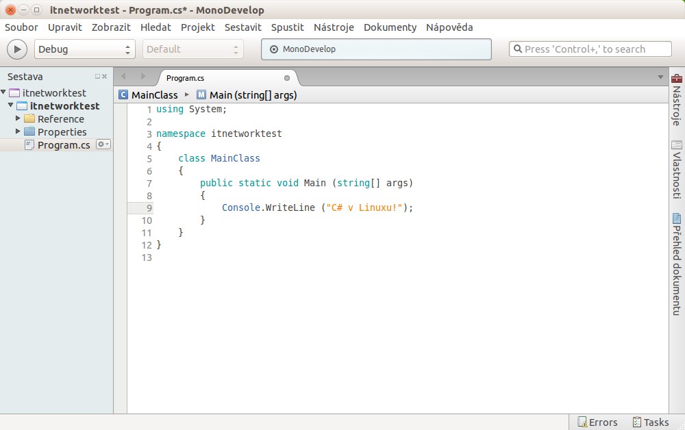 MonoDevelop v Ubuntu Linuxu - Základy Linuxu