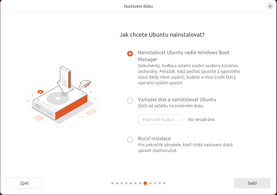 Výběr instalace - Základy Linuxu