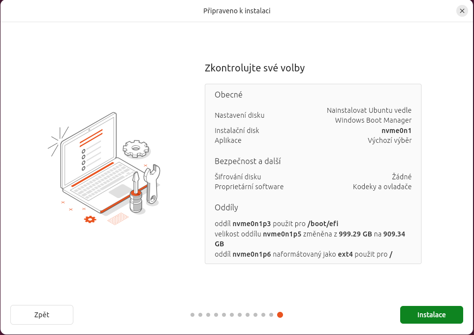 Instalace připravena - Základy Linuxu