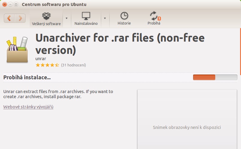 Instalace unrar v Linuxu Ubuntu - Základy Linuxu