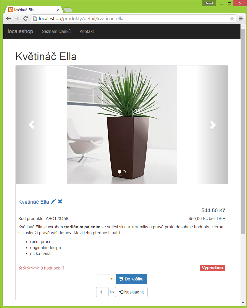 Kompletní e-shop v Nette