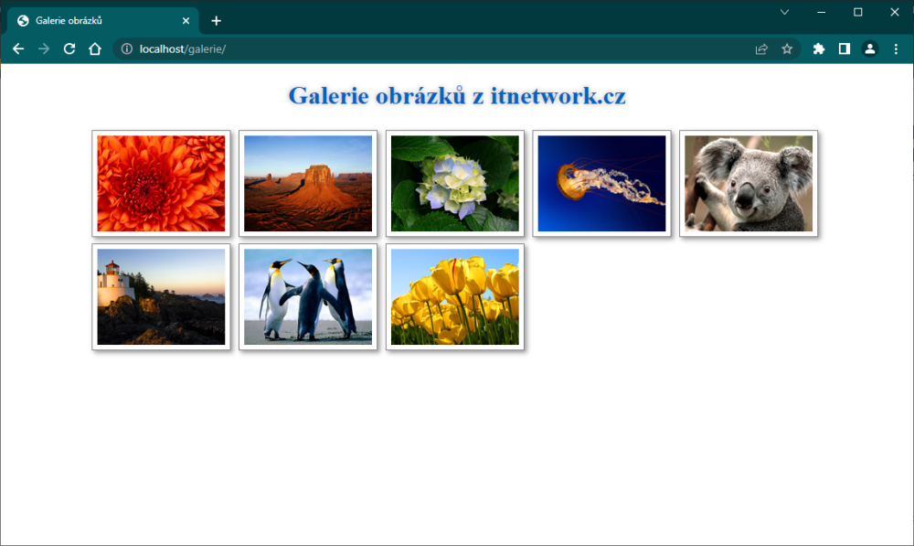 Objektová galerie obrázků v PHP - Objektově orientované programování (OOP) v PHP