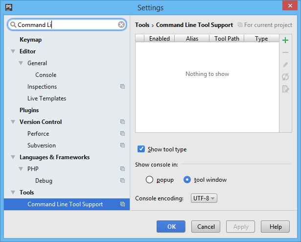 Command Line Tools Support v PhpStorm - Testování v PHP