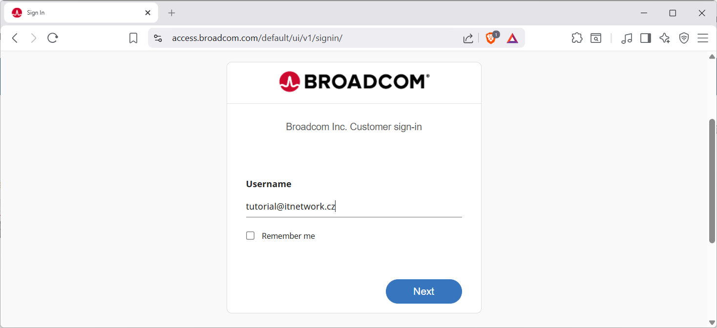 Zadání emailu a hesla - Základy Windows