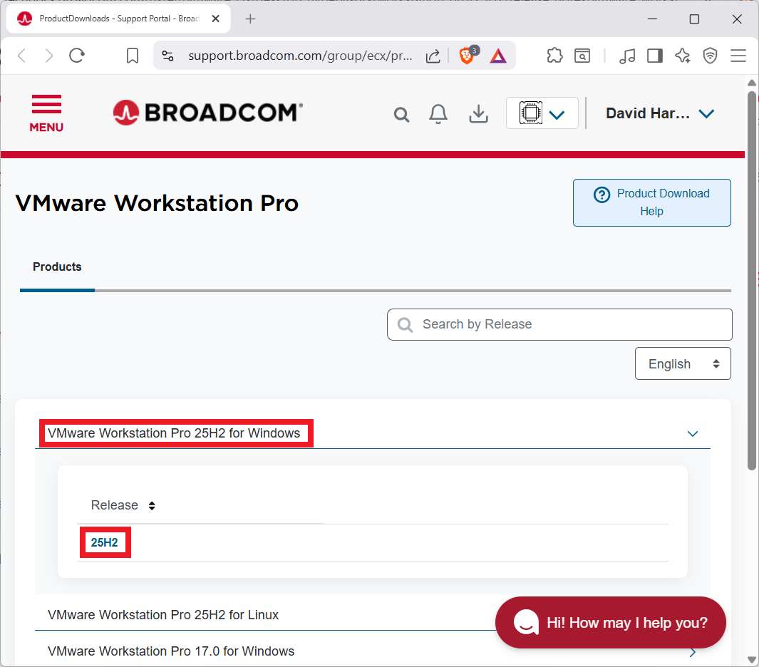 Stažení poslední verze VMware Workstation PRO - Základy Windows