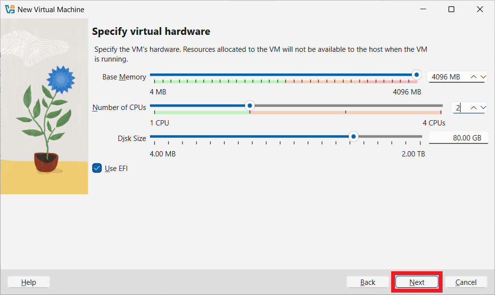 Nastavení zdrojů pro nový virtuální stroj - Základy Windows