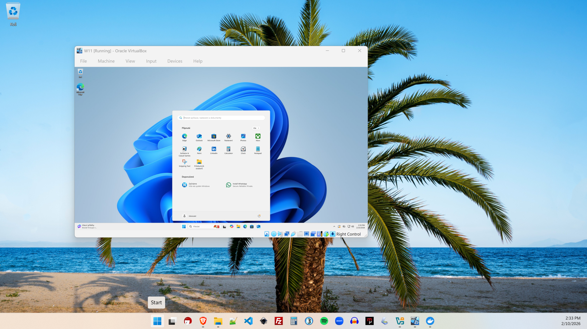 VirtualBox s Windows 11 - Základy Windows