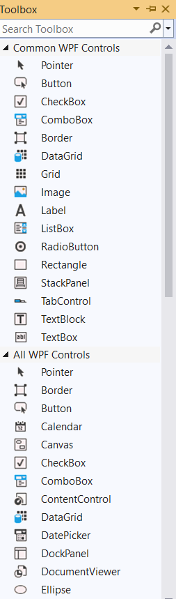 okno toolbox wpf - WPF - Okenní aplikace v C# .NET