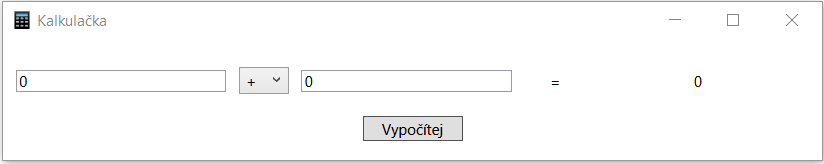kalkulačka roztažená - WPF - Okenní aplikace v C# .NET