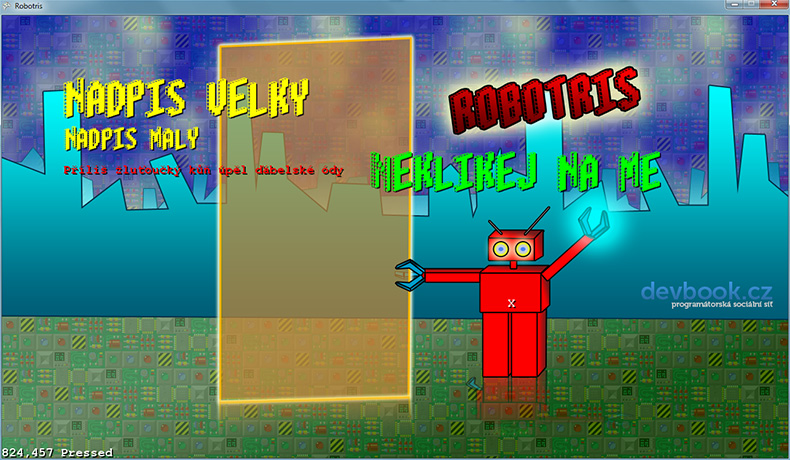 Robotris, ukázková hra v XNA Game Studio - Od nuly k tetrisu v MonoGame