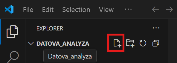 Přidání souboru do složky - Úvod do datové analýzy a obchodního rozhodování