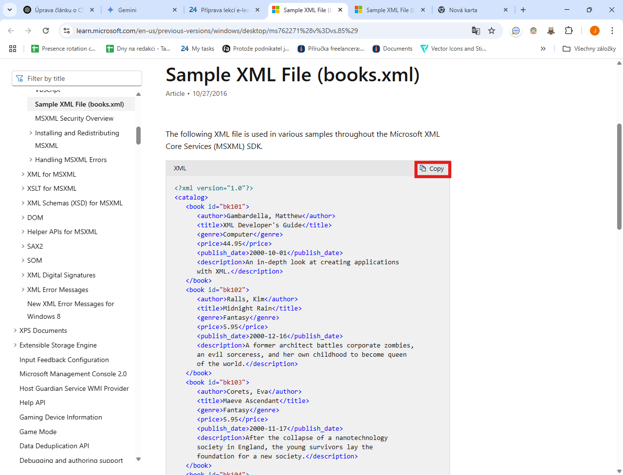Zkopírování xml souboru - Úvod do datové analýzy a obchodního rozhodování