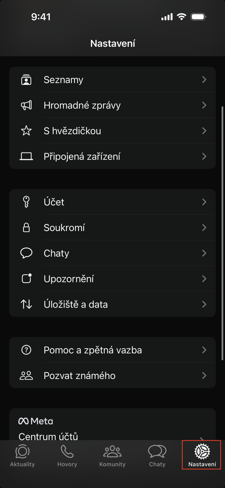 Nastavení aplikace WhatsApp - Využívání aplikací na telefonu a tabletu