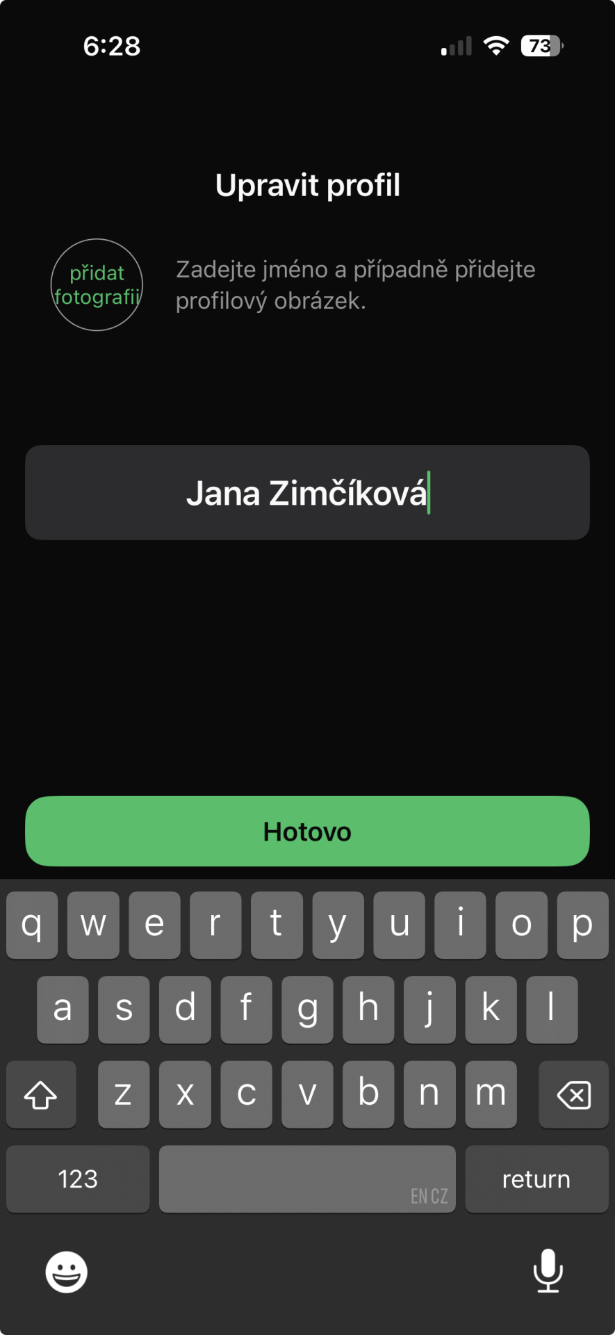 Přidání jména na WhatsApp - Využívání aplikací na telefonu a tabletu