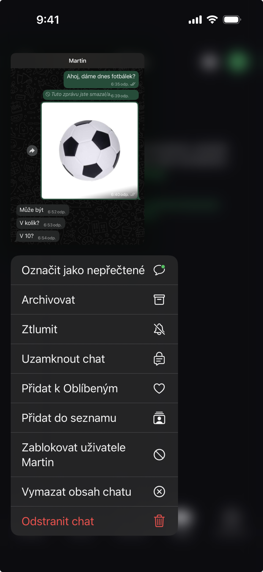 Ztišení konverzace na iPhonu - Využívání aplikací na telefonu a tabletu