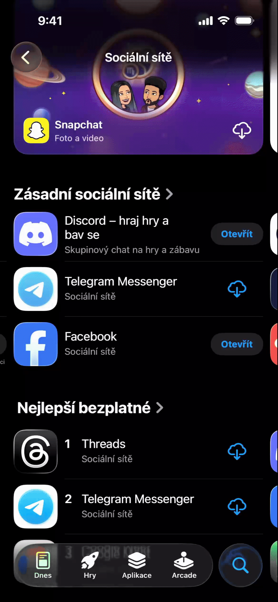 Detail aplikace na iPhone - Využívání aplikací na telefonu