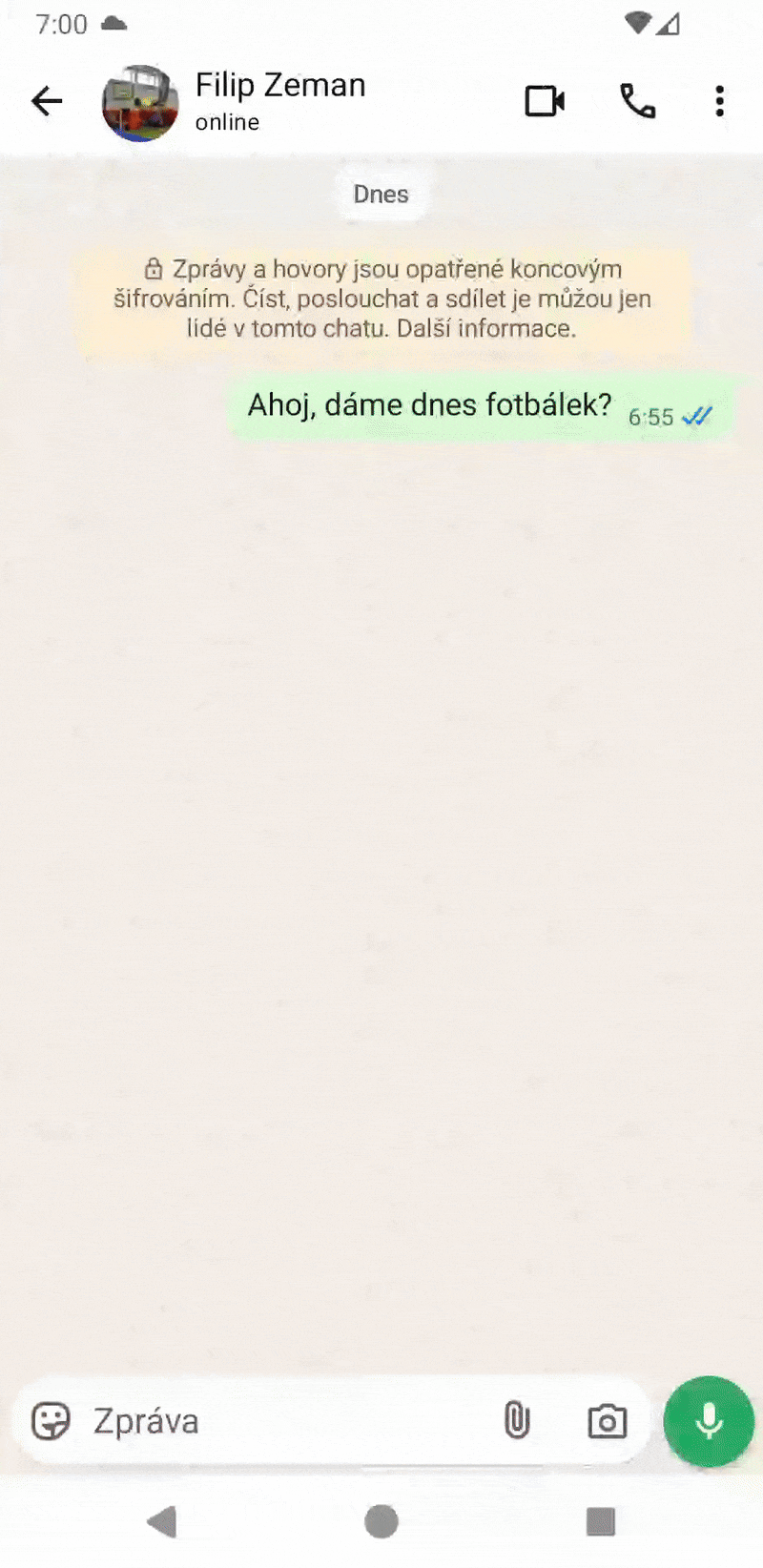 Poslání fotky - Využívání aplikací na telefonu a tabletu