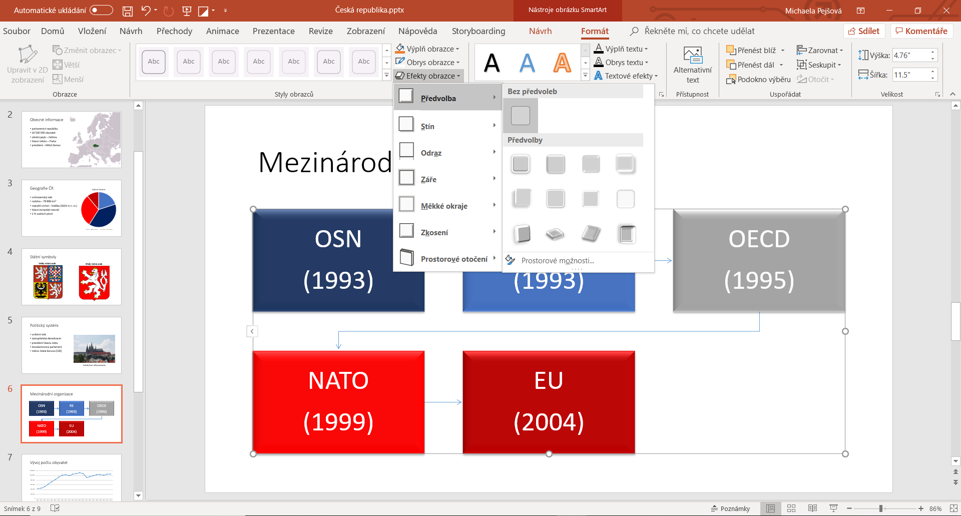 Obarvení SmartArtu v Microsoft PowerPoint - Základy Microsoft PowerPoint