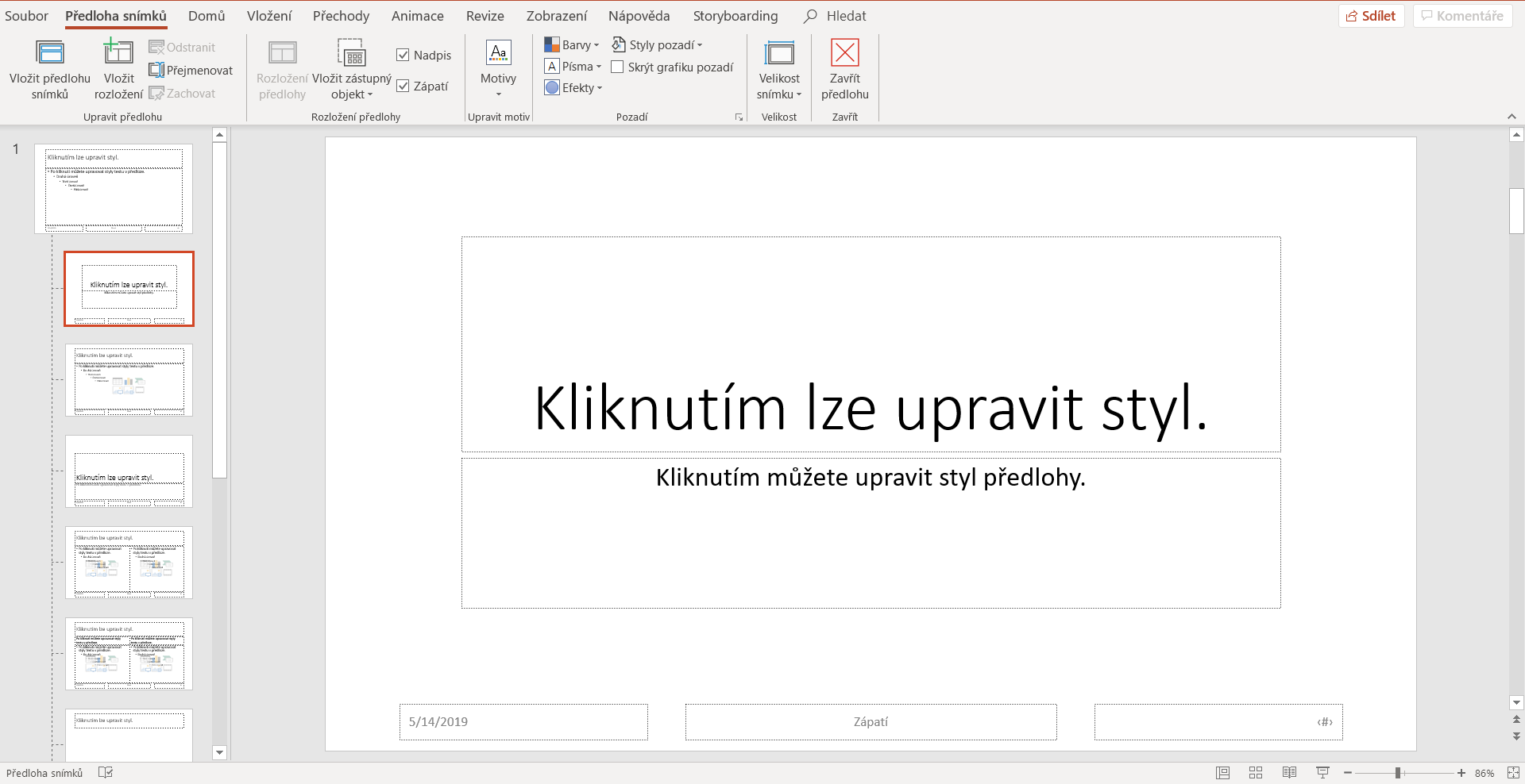 Úprava předlohy snímku v Microsoft PowerPoint - Základy Microsoft PowerPoint