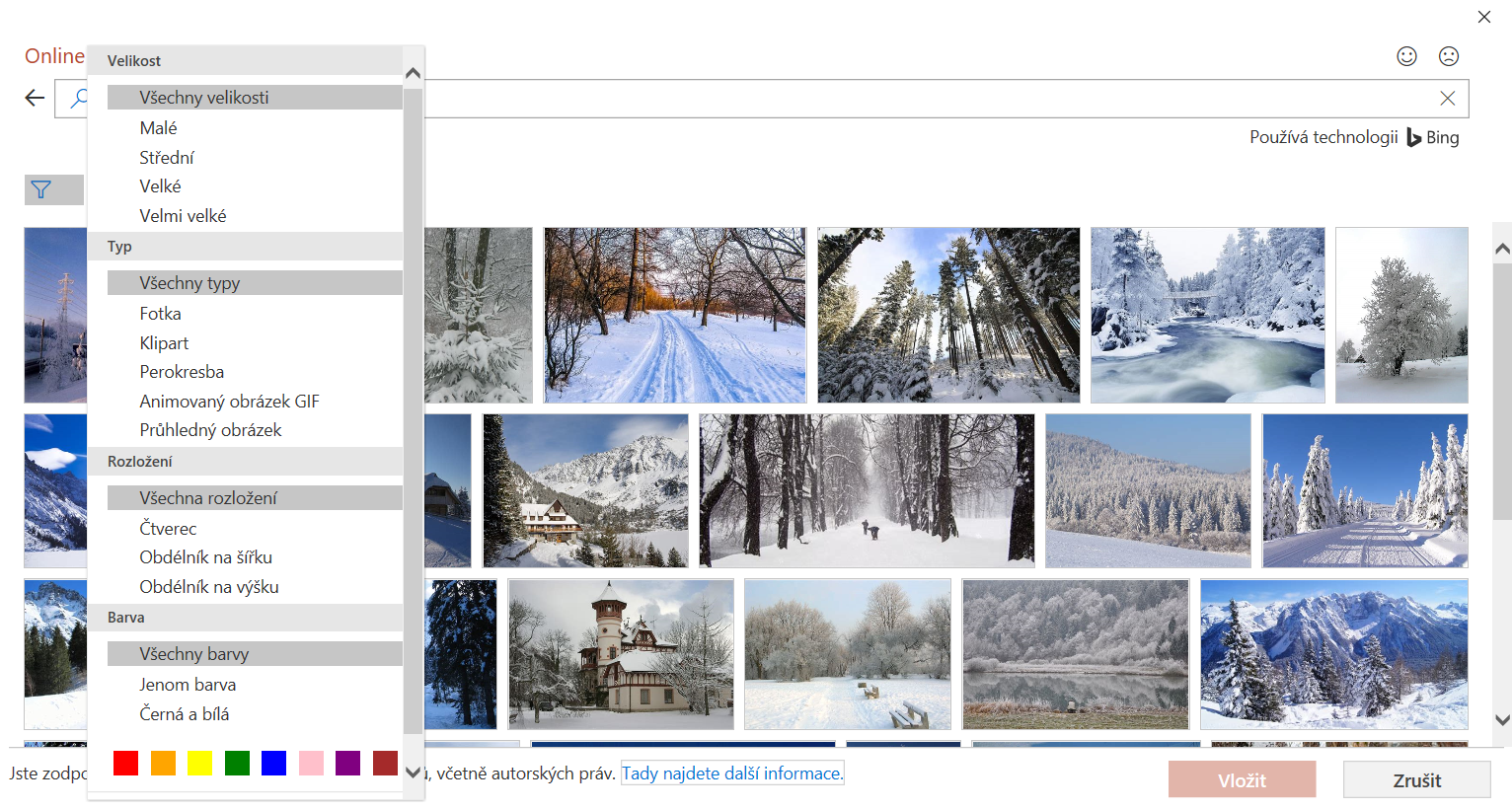 Vložení on-line obrázků do Microsoft PowerPoint prezentace - Základy Microsoft PowerPoint