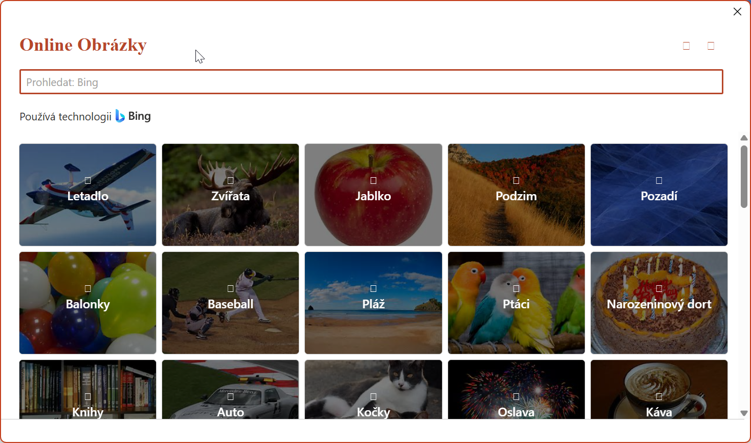 Vyhledávání online obrázků v Microsoft PowerPointu - Základy Microsoft PowerPoint